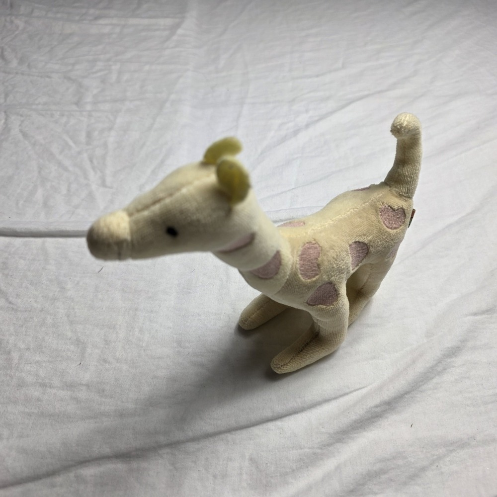 Carter's John Lennon 1999 Real Love Giraffe Pink Hearts Rattle Plush